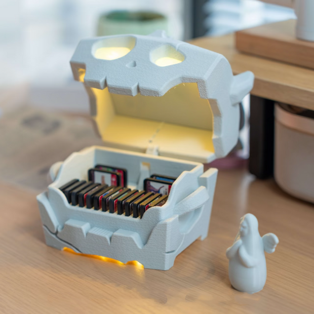 💀 Voice-controlled skull treasure chest | Smart Game Card Storage with Sound & Light