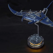 Mechanical Manta Ray 3D Metal Model | Kinetic Sculpture with Magnetic Armor