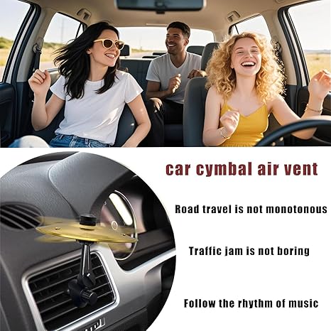 Turn Your Drive into a Drum Beat with This Mini Car Cymbal Vent!