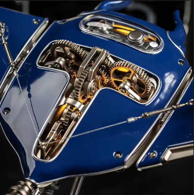 Mechanical Manta Ray 3D Metal Model | Kinetic Sculpture with Magnetic Armor