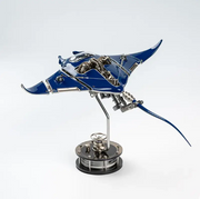 Mechanical Manta Ray 3D Metal Model | Kinetic Sculpture with Magnetic Armor